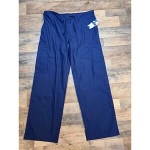 WS Uniforms Scrub Pants Large Navy Blue Medical Hospital Nurse Pockets NWT